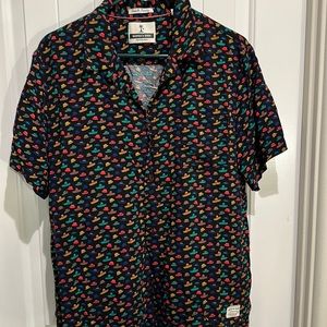 Scotch & Soda Colorful Hat Button Down Shirt large